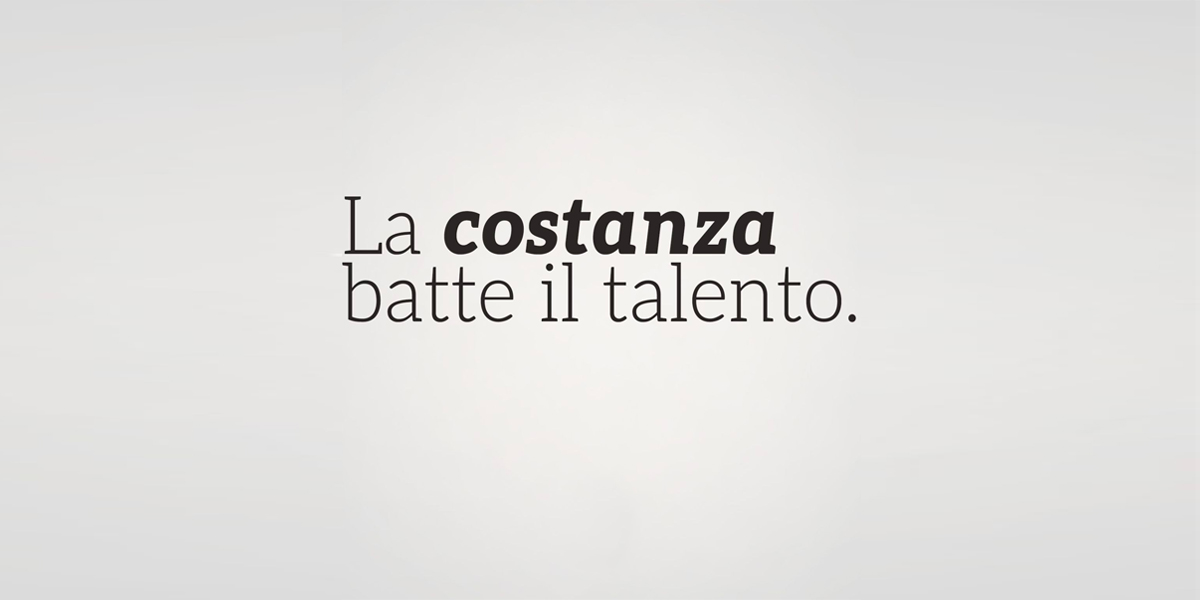 La costanza batte il talento-titolo La costanza batte il talento-titolo