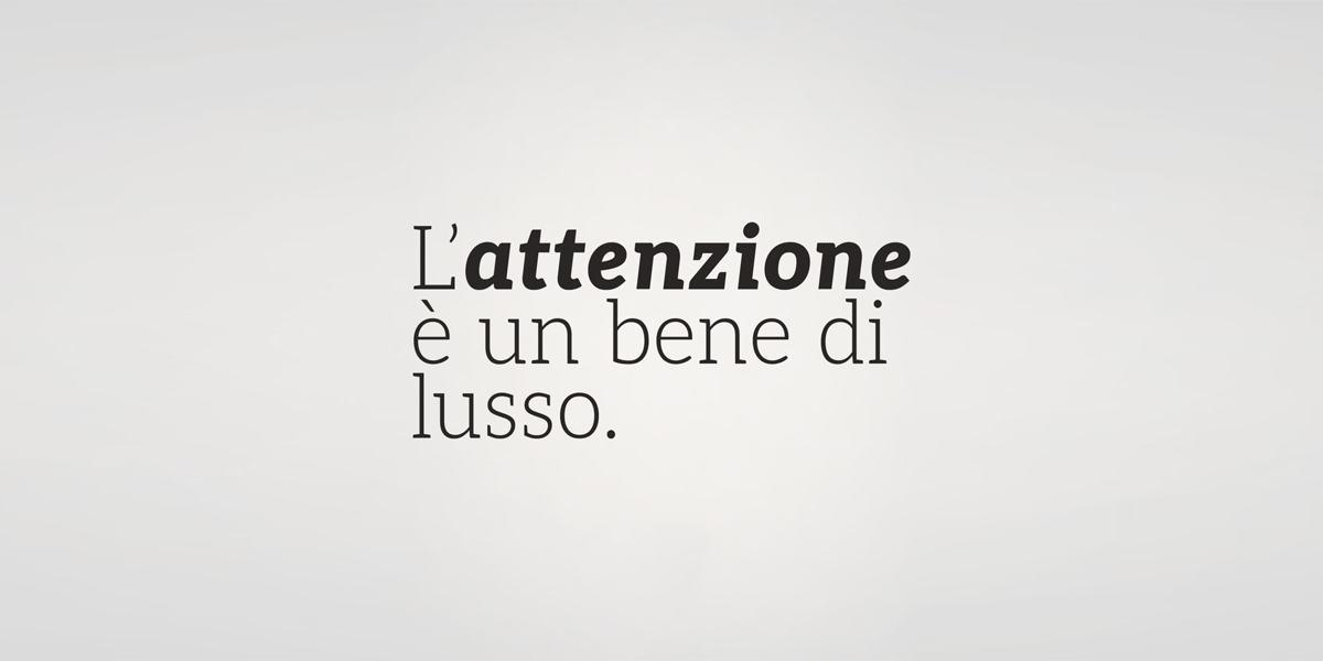 L'attenzione è un bene di lusso-titolo